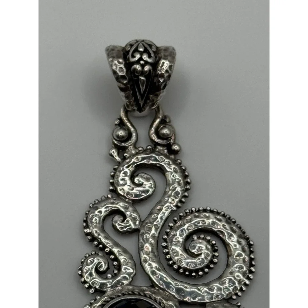 Sarda Sterling Silver Mystic‎ Quartz Swirl Design Pendant